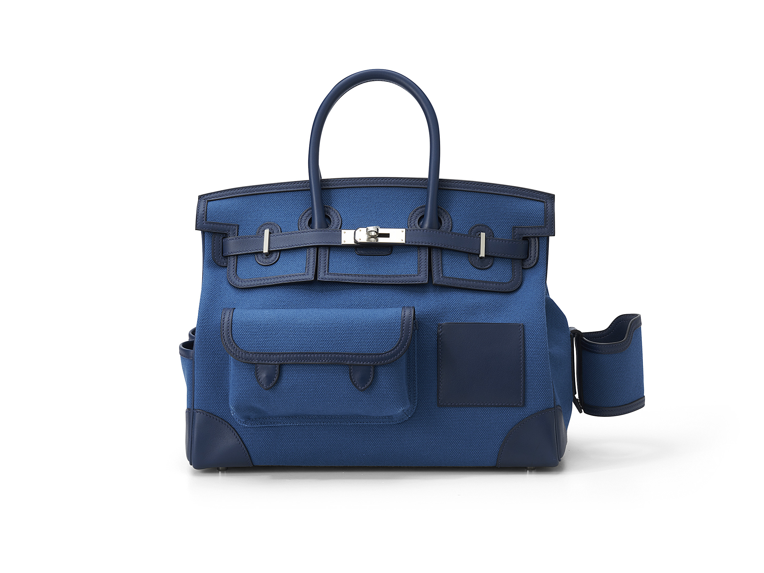 Birkin 35 Cargo Bleu Marine Canvas Swift 